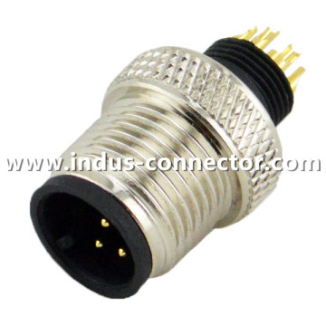 Customized M12 3p 4p 5p 8p 12p molded connector