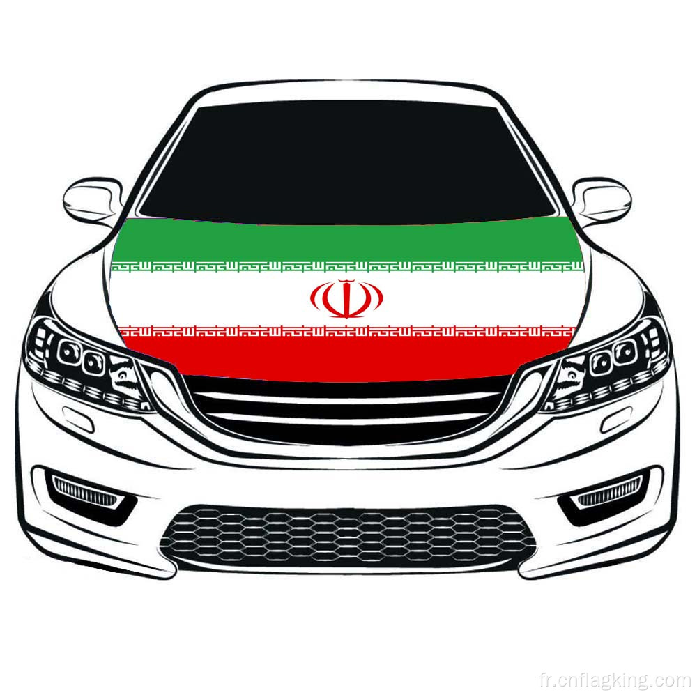 Drapeau de capot de la république islamique d&#39;iran 100*150CM drapeau de capot de voiture de la république islamique d&#39;iran