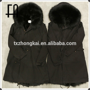 Wholesale price real fur coat /parka fur coat /fur lined coat