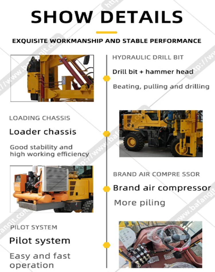 Hydraulic Post Installation Pile Hammer Highway Guardrail Pile Driver