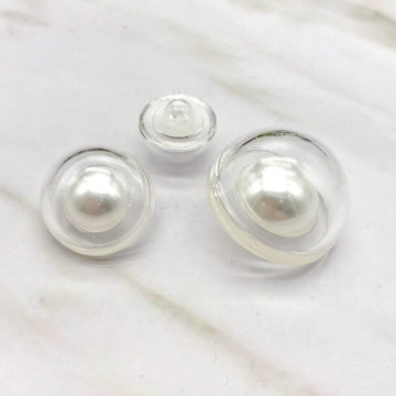 Botón decorativo perla transparente botón seta