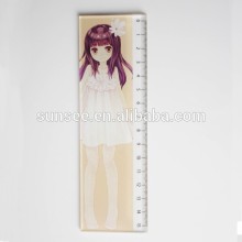 Acrylic carton 3D ruler with anime printing for kids