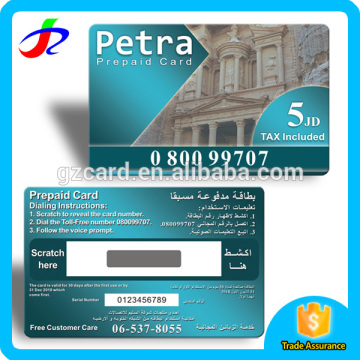 Pin number Scratch Code Recharge Cards / Scratch Off Phone Card