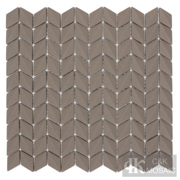 Glass herringbone backsplash bathroom tile