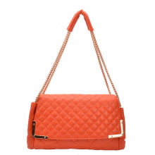 Watermelon Red Mini Leather Totes Handbags Lattice , Adjustable Strap