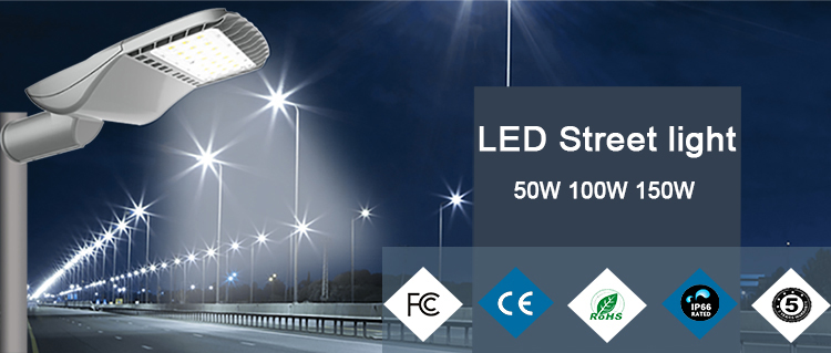 LED Street Lights Manufacturers 60W 100w 150W Top Sale Indoor Outdoor Street IP65 Waterproof LED Street Light for Distric