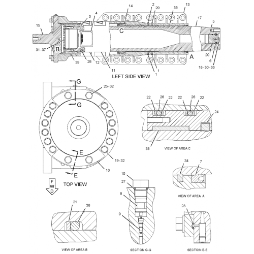 Montagem da suspensão dianteira 335-6352 para 777d 777E