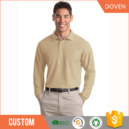 Cheap custom long sleeve polo shirt plain polo shirts