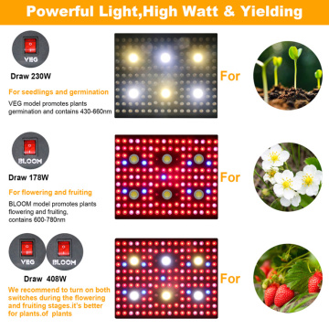 ใหม่ COB 3000w พืชทางการแพทย์ในร่ม Grow Light