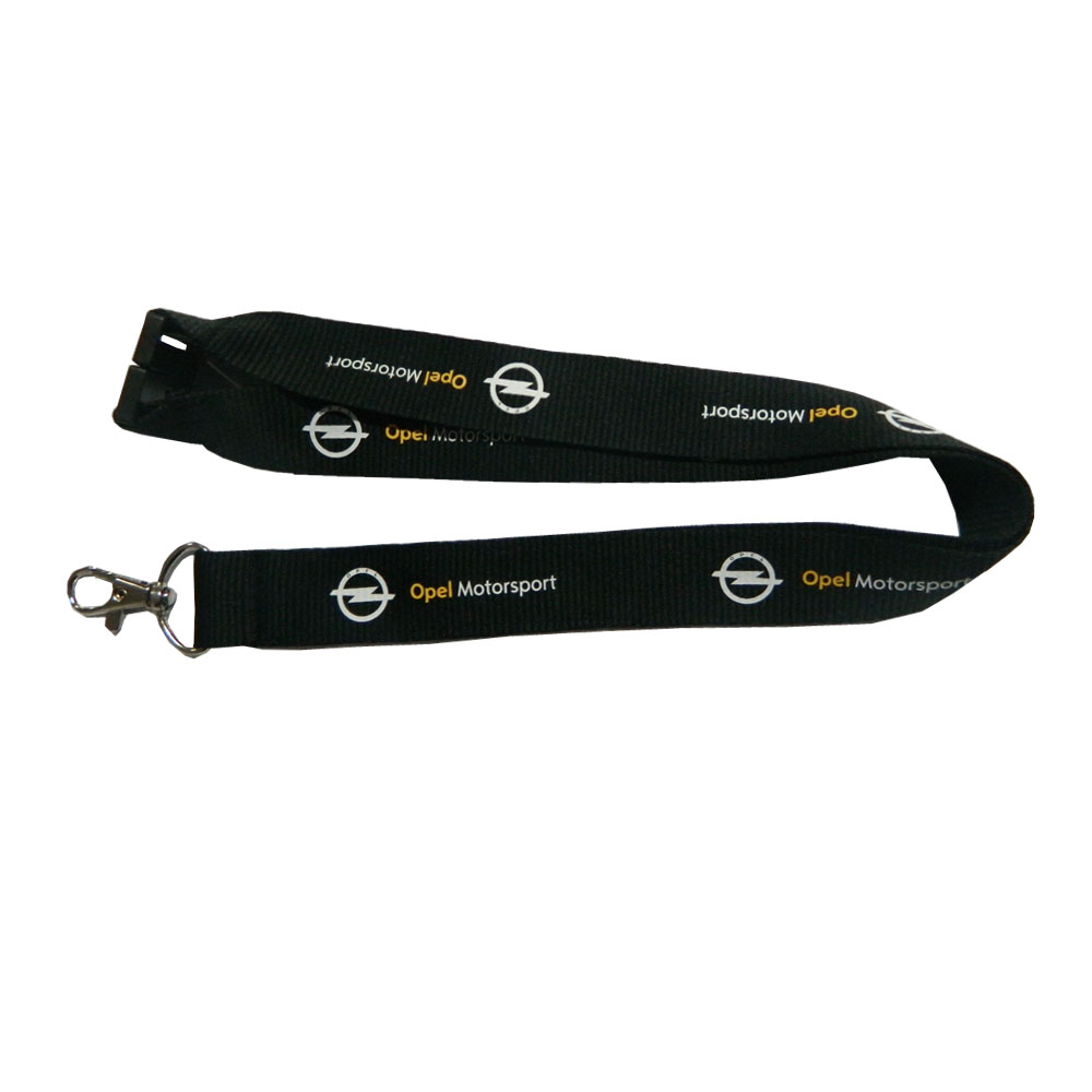 Polyester personalisierte Lanyards mit Druckknopfverschluss