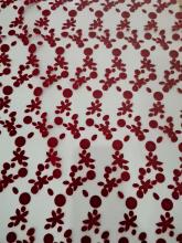 New flower design flocking fabric for sofa upholstery fabric