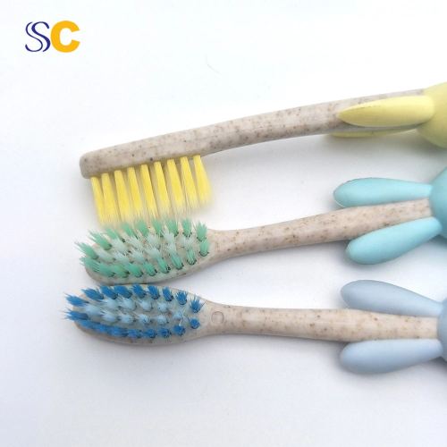 Child Toothbrush Kid Toothbrush Degradable Straw Toothbrush