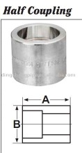 A403WP316L Socket Forged Fittings Half Coupling Female Threaded High Pressure