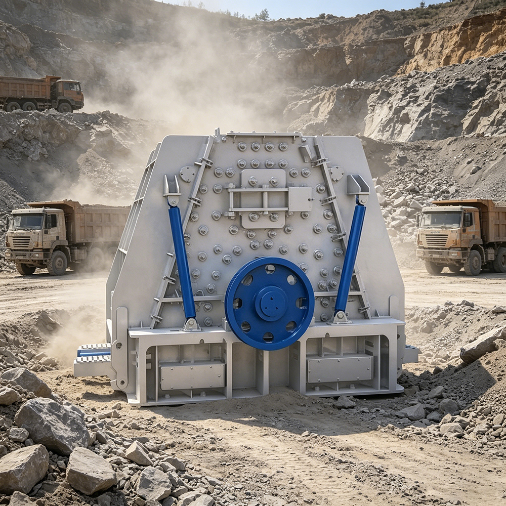 double cavity hard rock crusher