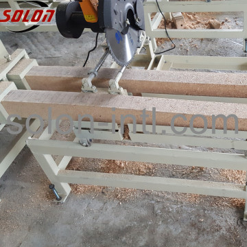 Hot press wood pallet block machine