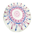 White Christmas Circular Beach Towel