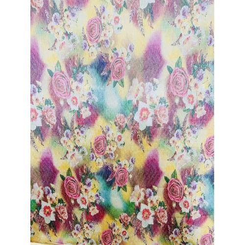 Poly Crepe Print Cloth Woven Untuk Gaun dan Kain Fashion