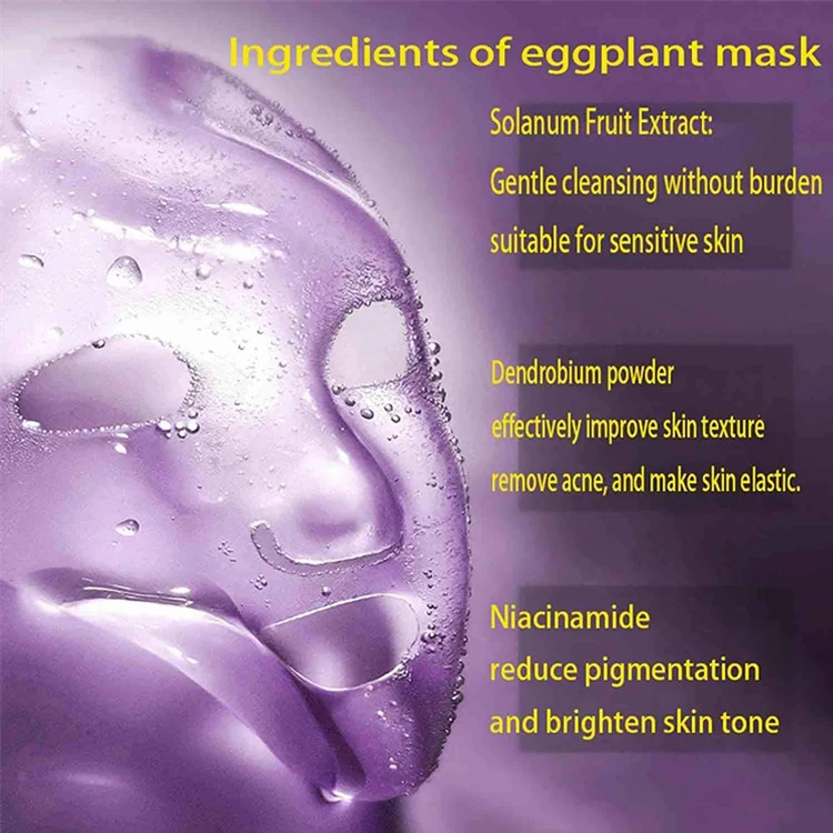 OEM Green Tea/Eggplant Acne Cleansing Purifying Lazy Solid Clay Mask