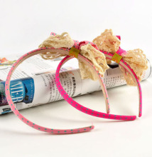 Bowknot decorationg hair band Fashion plastic hair band hair accessory for gir (1)