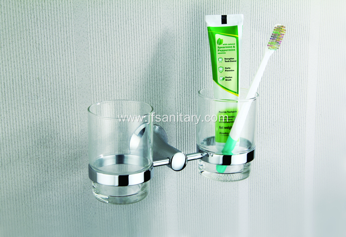 2 Toothbrush Double Tumbler Holder