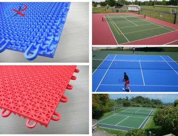 outdoor tennis tile courts