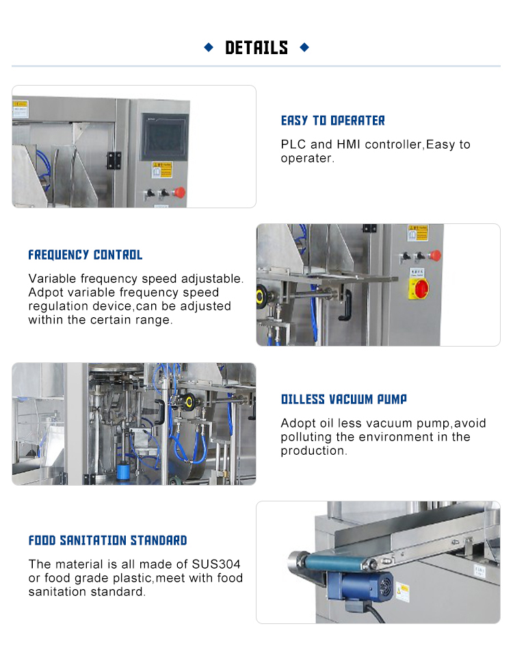 Stand Up Heavy Sealing Bag Automatic Premade Pouch Packaging Machine For Salt Tea Rice Nut Snack Dry Food Filling In Cheap Price