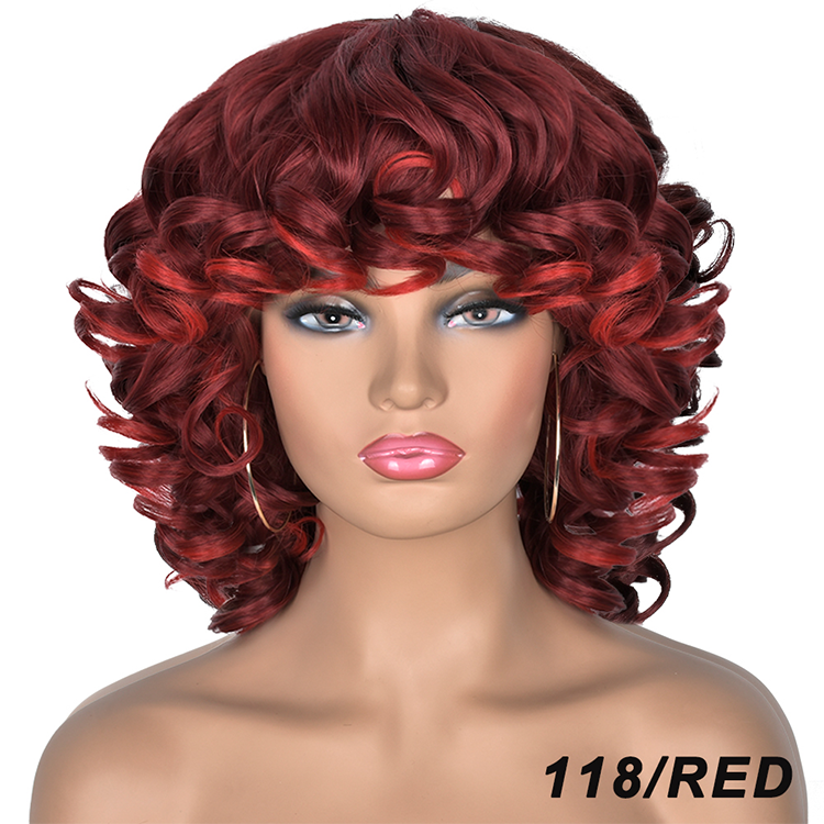 Wholesale good quality hair wig  and high fiber wigs wholesale hot selling straight multi color red black synthetic wig