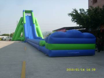 Giant inflatable hippo slide