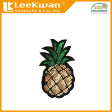 Pineapple sequin embroidered applique for hat/bag decoration