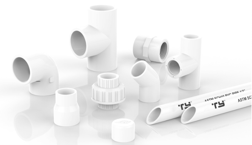 PLASTIC PIPE FITTINGS PVC FAUCET PVC REDUCING TEE PVC SCH 40 TEE