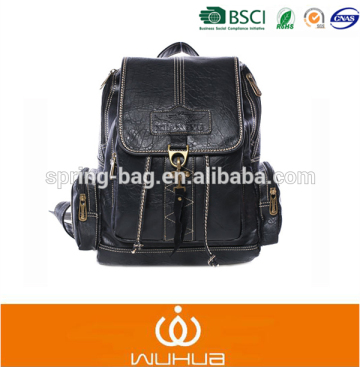 wholesale vintage leather backpack, durable leather travel backpack 2016