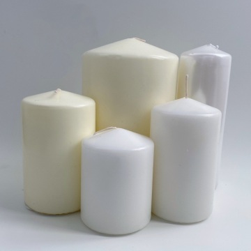 Pillar candle ivory color pillar candles