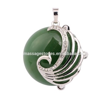 Gems green jade phoenix stone pendant