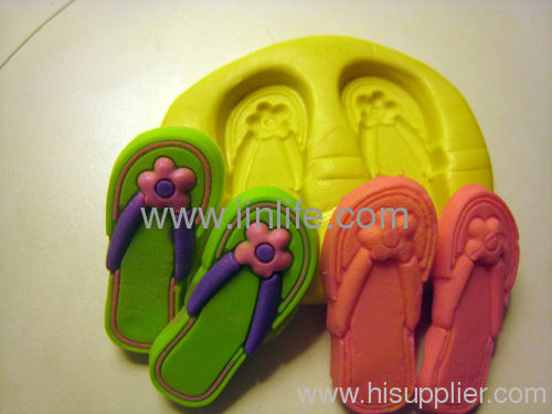 Flip Flop chaussures sandales Silicone moule Gumpaste Fondant Cake chocolat argile