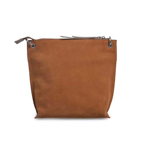 Drawstring Leather Bag Medium Suede Bucket Bag