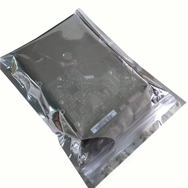 Silver Custmoized Size Static Shielding Bags with Zipper for Packaging Hard Drive