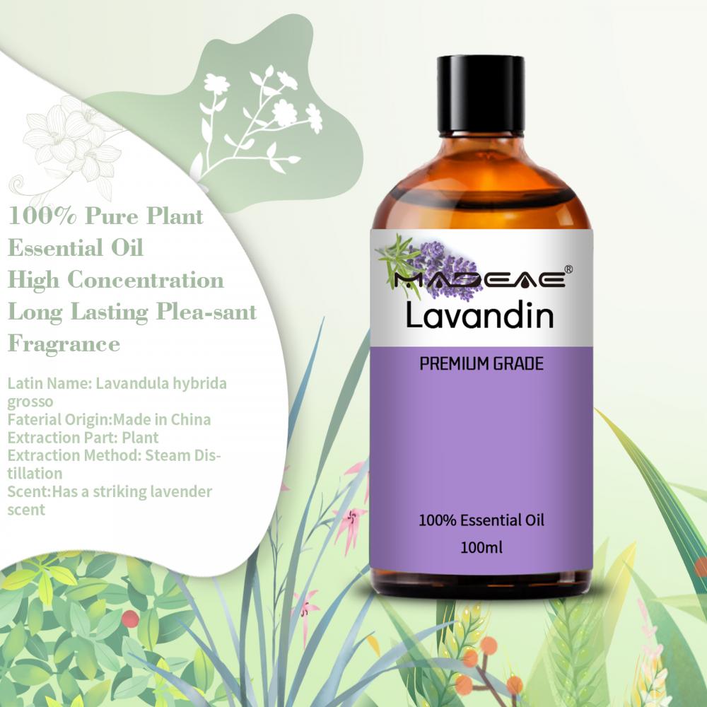 ราคาขายส่งน้ำมัน Lavandin 100% บริสุทธิ์ใช้สำหรับสบู่น้ำหอมครีมโลชั่น