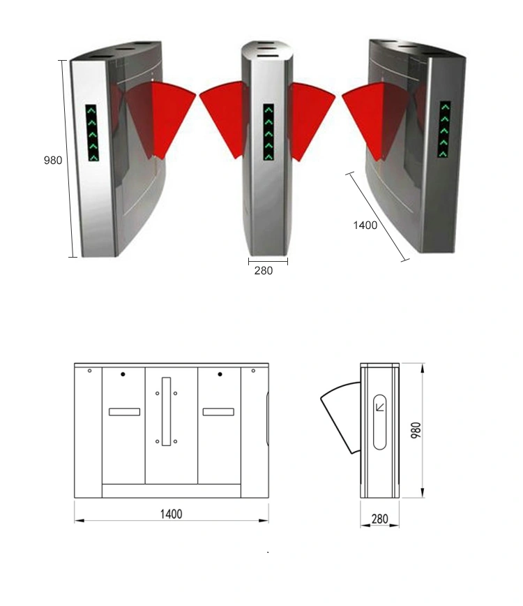 Flap Barrier Gate Turnstile Flap Turnstile Barrier