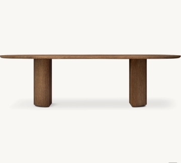 Neoclassical Victorian Oak Folding Extending Dining Table Set