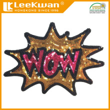 WOW sequin patch for bag decoration