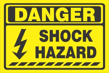 pvc Danger Shock hazard electric fence warning sign customized hazard warning Sign