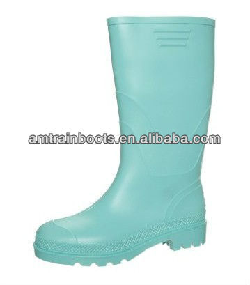 Green color PVC rain boots