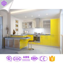 hot sale cheap yellow lacquer kitchen cabinets