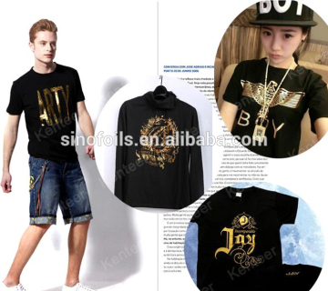 Textile foil with metallic effect