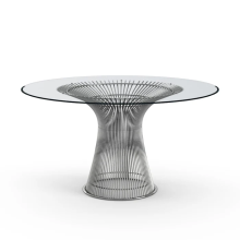 Modern Round Glass Warren Platner Dining Table Replica
