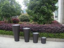 UV Resistant Cane / Wicker Flower Pot For Restaurant Office