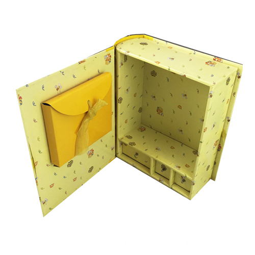 Yellow Drawer Paperboard Keepsake Baby Favor Box