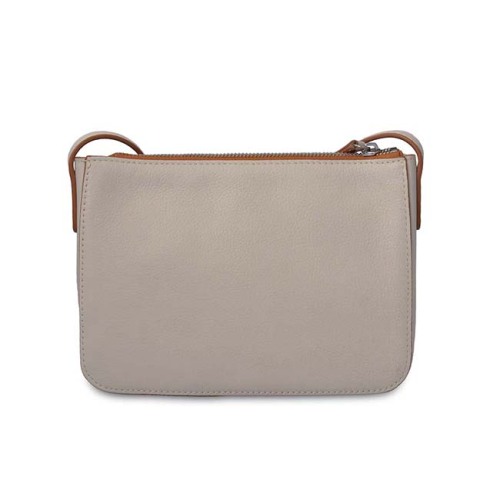 Vintage Handbags Zipper Purse Female Beige Crossbody Bag