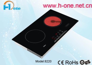 Hybrid induction and radiant ceramic hob, model 8320