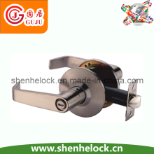 Brass Key Lever Handle Lockset